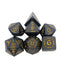Arcana Black and Gold Metal Dice Set