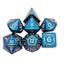 Arcana Blue and White Metal Dice Set