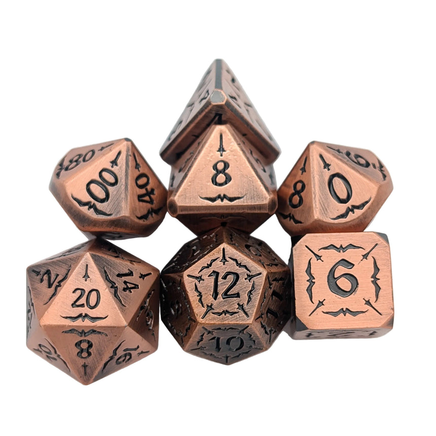 Arcana Copper Metal Dice Set