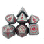 Arcana Silver and Red Metal Dice Set