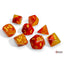 7-Die Set Gemini: Red/Yellow Luminary (+bonus die) (Lab Dice 8)