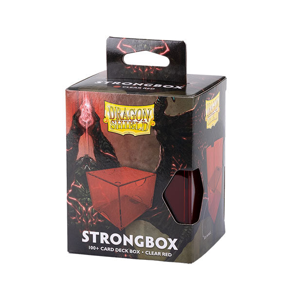 Dragon Shield Deckbox: 100+ Strongbox- Clear Red