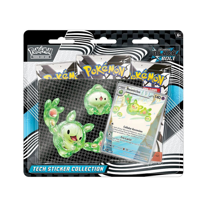 Pokemon TCG - Black Bolt REUNICLUS Tech Sticker Collection 3-Pack Blister