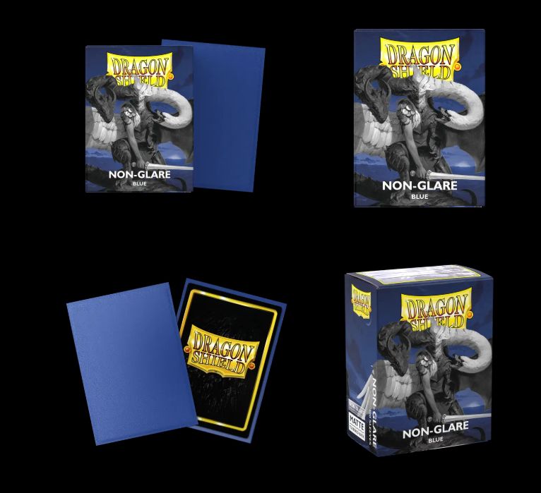 Dragon Shields - Blue  - Non-Glare - Matte Sleeves - Standard Size