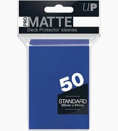UltraPro Pro-Matte Standard Deck Protector Sleeves - 50ct - Blue Matte