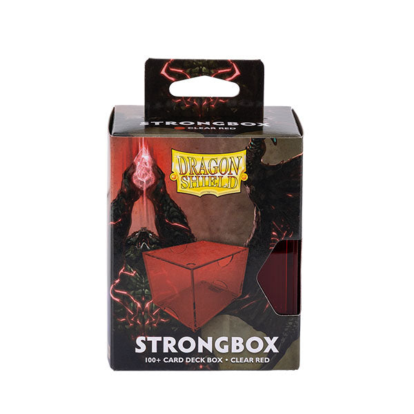 Dragon Shield Deckbox: 100+ Strongbox- Clear Red