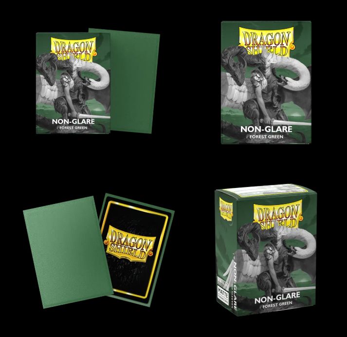 Dragon Shields - Forest Green - Non-Glare - Matte Sleeves - Standard Size
