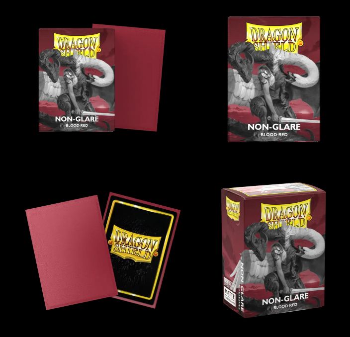 Dragon Shields - Blood Red - Non-Glare - Matte Sleeves - Standard Size