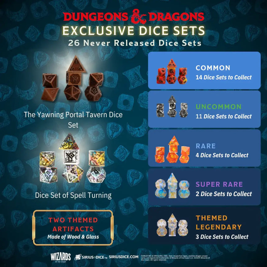 Dungeons & Dragons The Yawning Treasure Portal Pack - Sirius Dice Blind Bag Poly Dice Sets