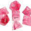 Dice Menagerie 9: Ghostly Glow Poly Pink/Silver (7) (7043572826261)