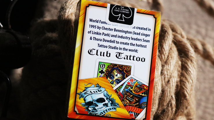 Bicycle Club Tattoo (Orange) Playing Cards (7354164510940)