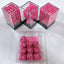 Opaque: 16mm D6 Pink/ White (12) (7077074436245)