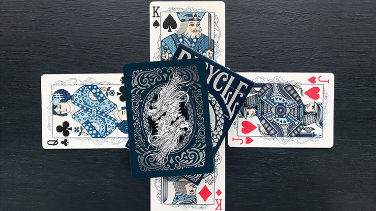 Bicycle Dragon Playing Cards (Blue) - BAM Playing Cards (6307269214357)