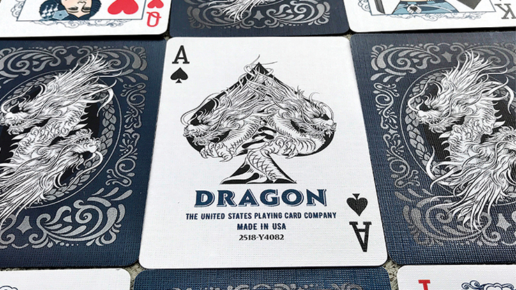 Bicycle Dragon Playing Cards (Blue) - BAM Playing Cards (6307269214357)