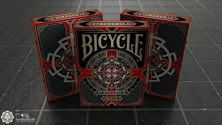 Bicycle Stronghold Crimson Playing Cards (7132911501461)