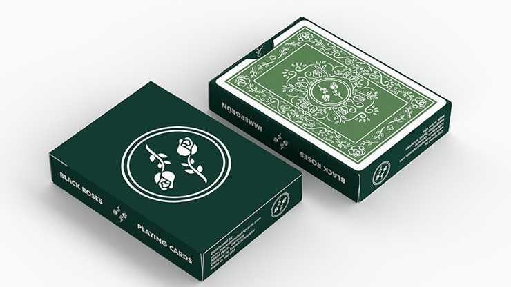 BLACK ROSES IMMERGRÜN Playing Cards (7132909011093)