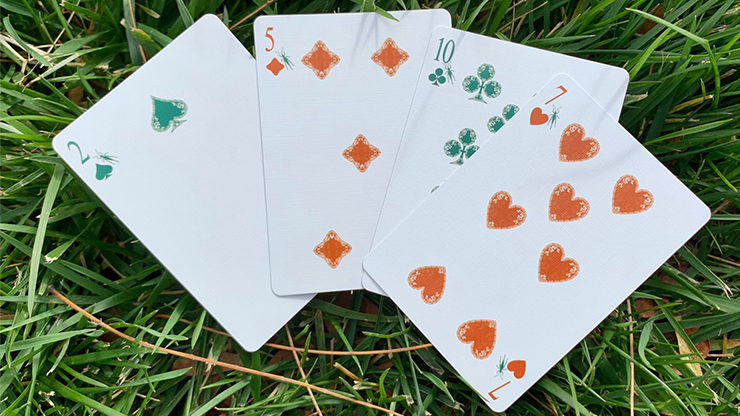 Grasshopper Dark (Olive) Playing Cards (7485559603420)