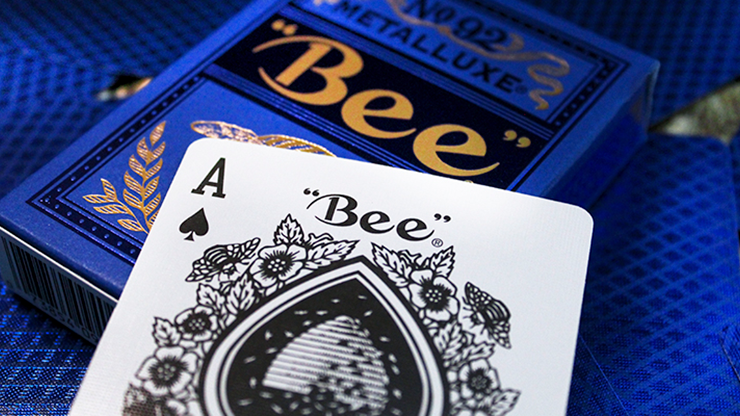 Bee Blue MetalLuxe Playing Cards