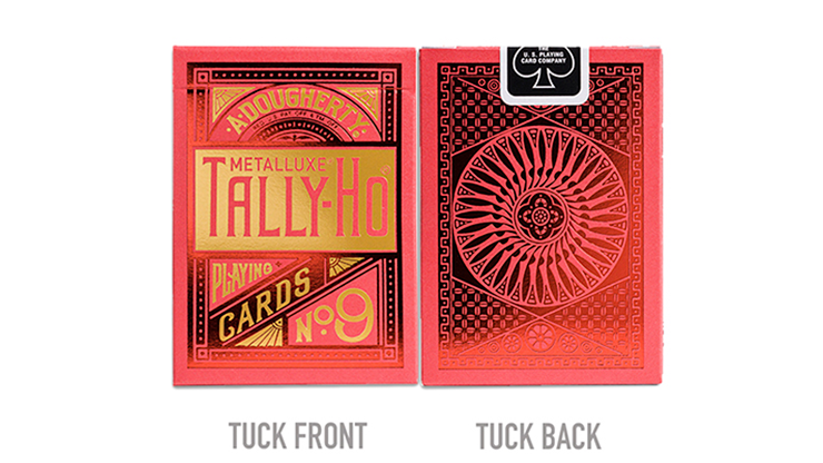 Tally-Ho Red (Circle) MetalLuxe Playing Cards