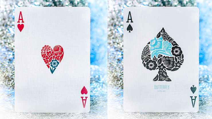 Butterfly Seasons Marked Playing Cards (Winter)