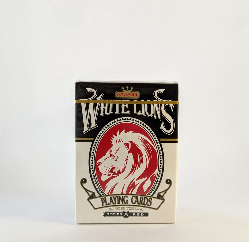 David Blaine - White Lions Series A Red - BAM Playing Cards (4866460123275)