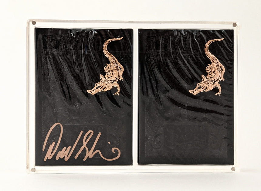 David Blaine Signed Rose Gold Gatorback Set - BAM Playing Cards (5477859164309)