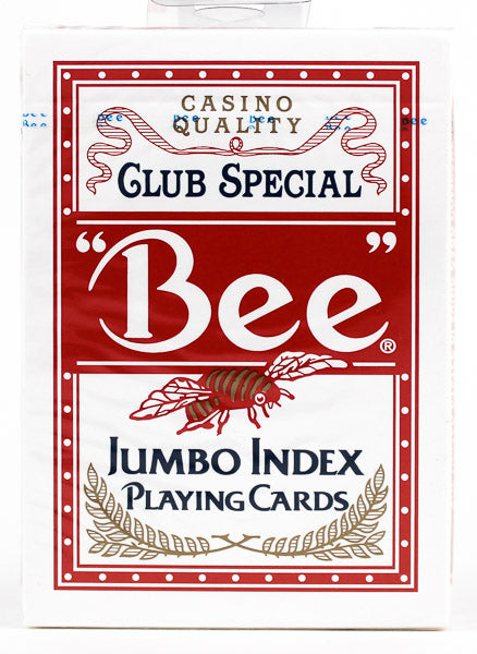 Bee Poker Jumbo Index Red - BAM Playing Cards (6440959115413)