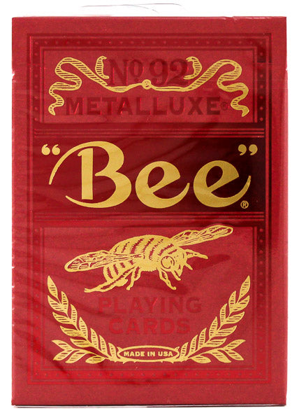 Bee MetalLuxe Red - BAM Playing Cards (6458664059029)