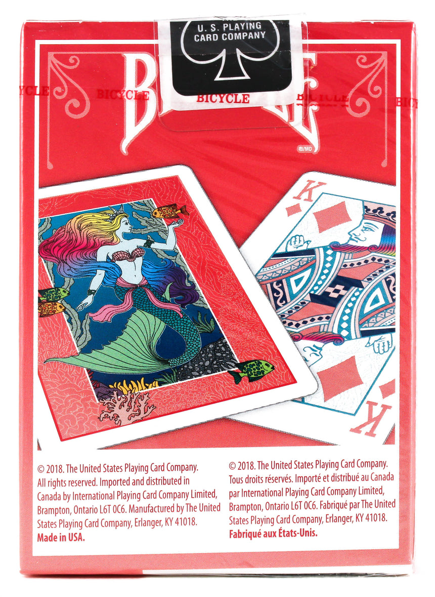 Bicycle Mermaid Red - BAM Playing Cards (6365188882581)
