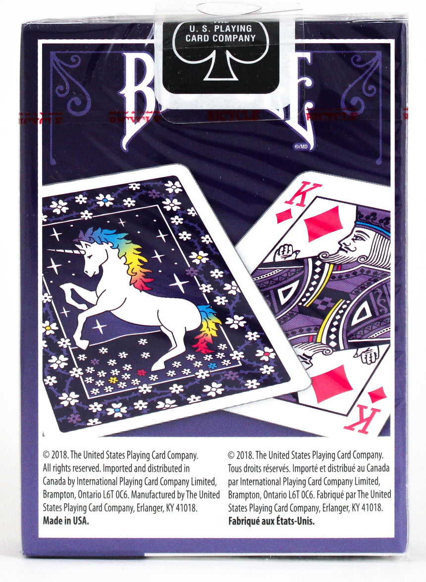 Bicycle Unicorn Purple - BAM Playing Cards (6150307774613)