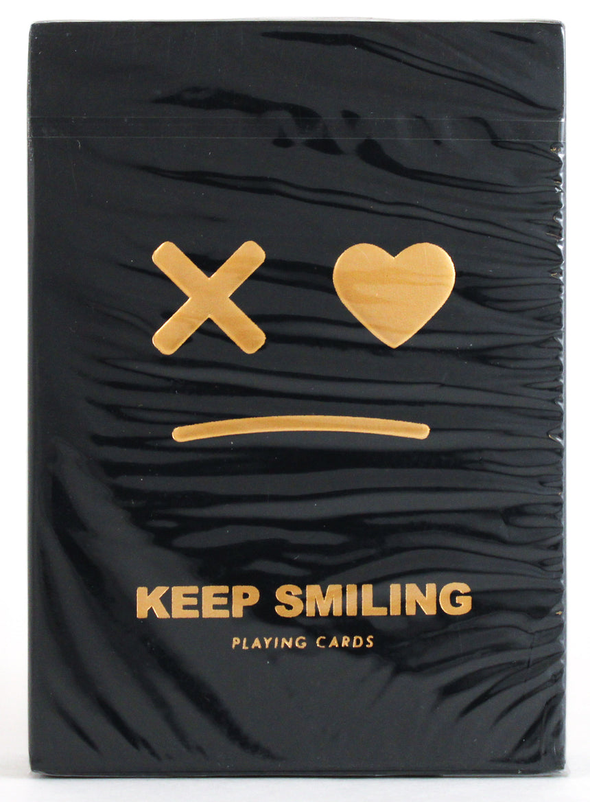 Keep Smiling Black V2 - BAM Playing Cards (5953511522453)