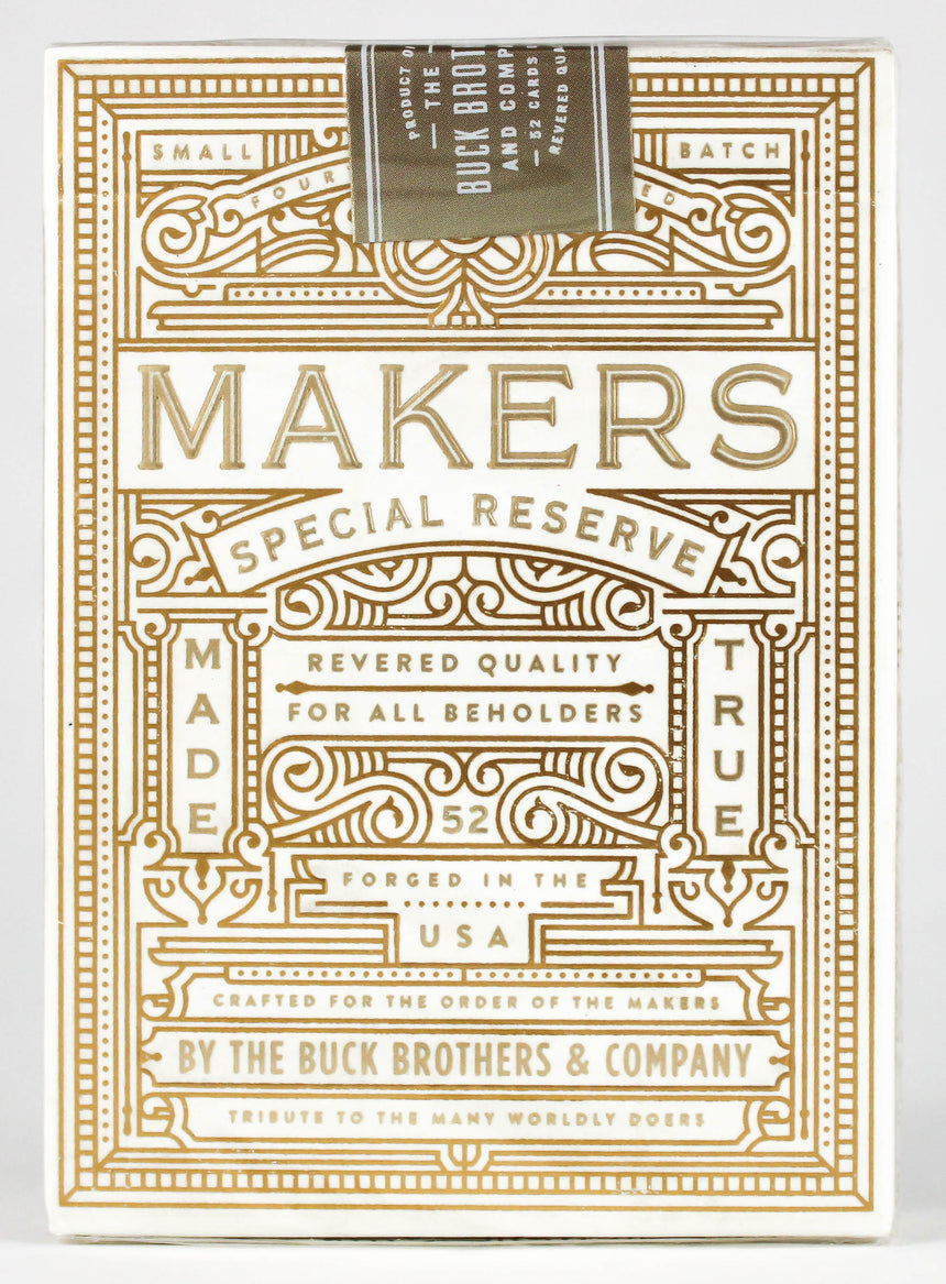 Makers White Gold - BAM Playing Cards (5433545097365)