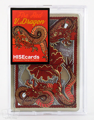 Dragon Transparent Playing Cards (Fire Red) (6769583849621)